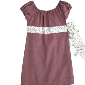 Bella Bliss Girl's Size 8  Corduroy ASHLEY Dress with Accent  Back Waist Tie